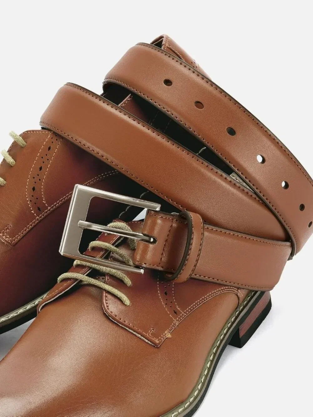 Men's Leather Dress Belt 2 Pack - 1 3/8